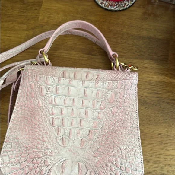Brahmin Blush Croc-Embossed Satchel - Picture 2 of 3